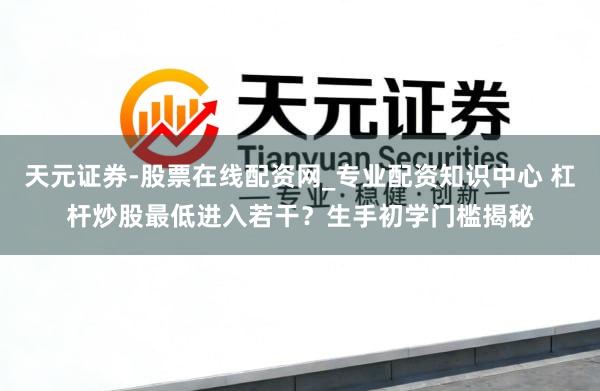 天元证券-股票在线配资网_专业配资知识中心 杠杆炒股最低进入若干？生手初学门槛揭秘