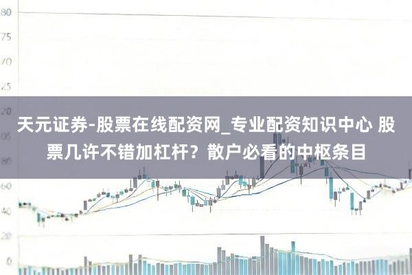 天元证券-股票在线配资网_专业配资知识中心 股票几许不错加杠杆？散户必看的中枢条目