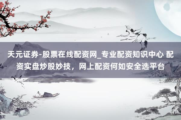 天元证券-股票在线配资网_专业配资知识中心 配资实盘炒股妙技，网上配资何如安全选平台