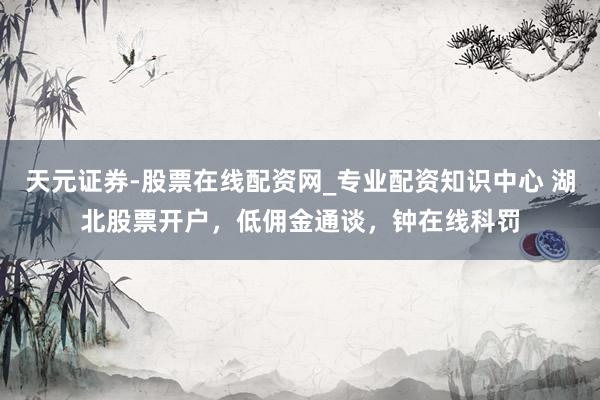 天元证券-股票在线配资网_专业配资知识中心 湖北股票开户，低佣金通谈，钟在线科罚