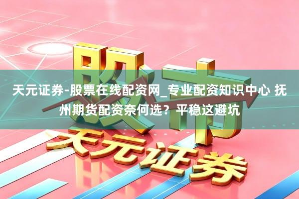 天元证券-股票在线配资网_专业配资知识中心 抚州期货配资奈何选？平稳这避坑