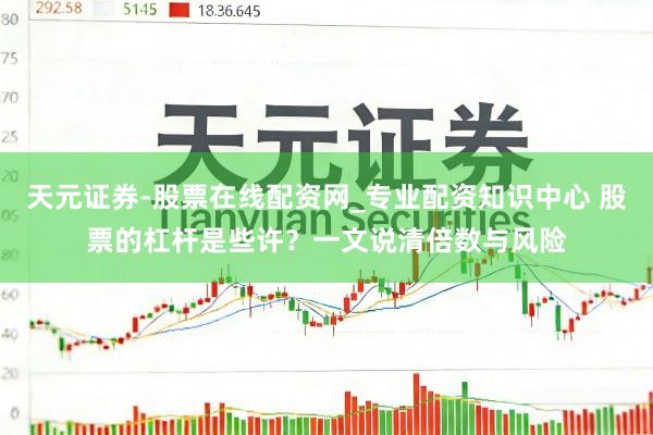天元证券-股票在线配资网_专业配资知识中心 股票的杠杆是些许？一文说清倍数与风险