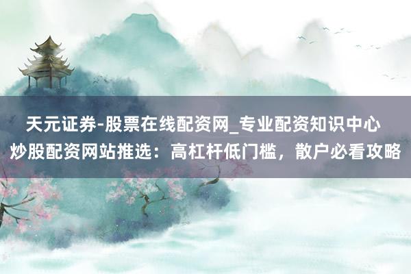 天元证券-股票在线配资网_专业配资知识中心 炒股配资网站推选：高杠杆低门槛，散户必看攻略