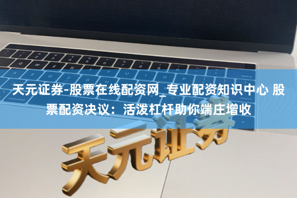 天元证券-股票在线配资网_专业配资知识中心 股票配资决议：活泼杠杆助你端庄增收