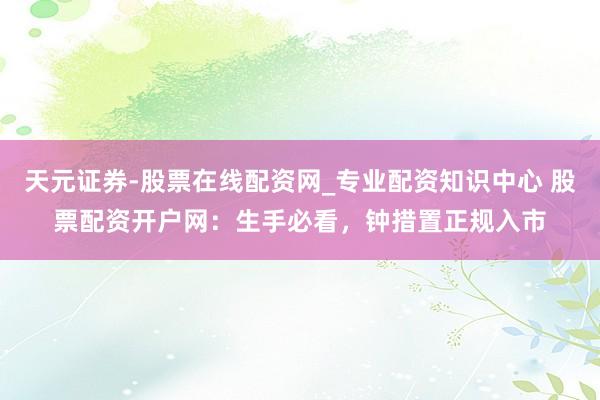 天元证券-股票在线配资网_专业配资知识中心 股票配资开户网：生手必看，钟措置正规入市