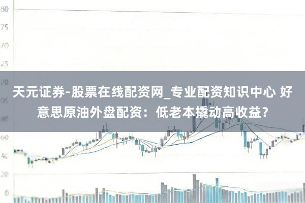 天元证券-股票在线配资网_专业配资知识中心 好意思原油外盘配资：低老本撬动高收益？