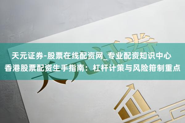 天元证券-股票在线配资网_专业配资知识中心 香港股票配资生手指南：杠杆计策与风险箝制重点