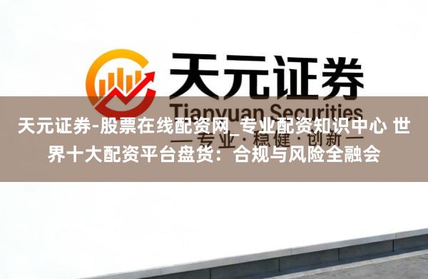 天元证券-股票在线配资网_专业配资知识中心 世界十大配资平台盘货：合规与风险全融会