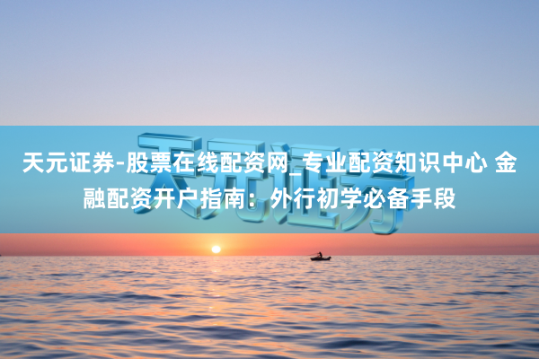天元证券-股票在线配资网_专业配资知识中心 金融配资开户指南：外行初学必备手段