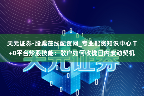 天元证券-股票在线配资网_专业配资知识中心 T+0平台炒股技能：散户如何收拢日内波动契机