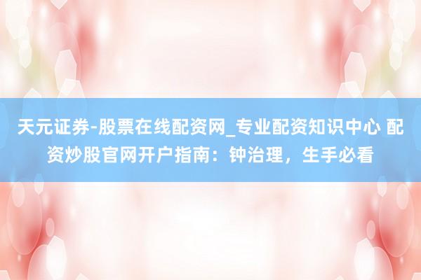天元证券-股票在线配资网_专业配资知识中心 配资炒股官网开户指南:钟治理,生手必看
