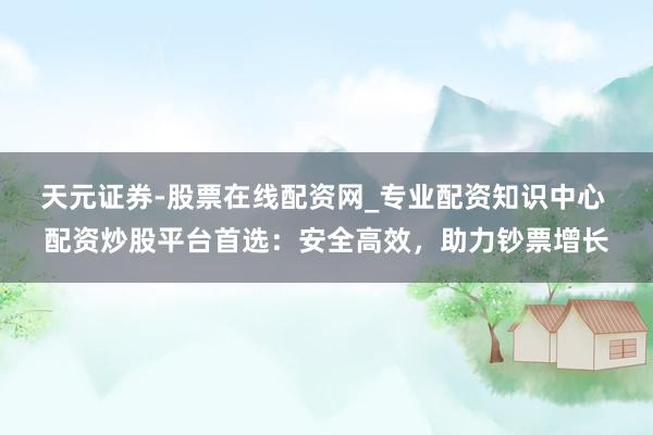 天元证券-股票在线配资网_专业配资知识中心 配资炒股平台首选：安全高效，助力钞票增长