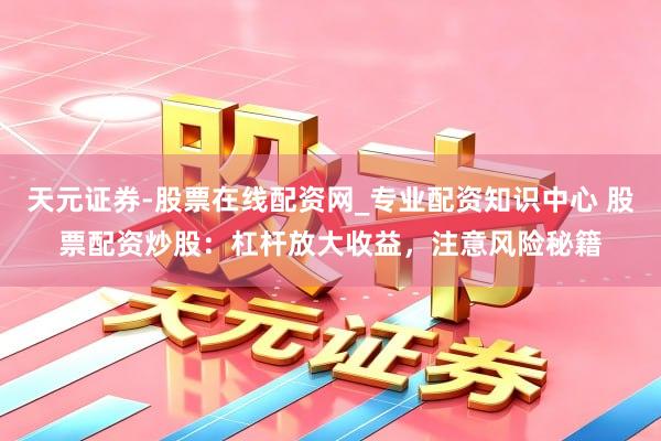 天元证券-股票在线配资网_专业配资知识中心 股票配资炒股：杠杆放大收益，注意风险秘籍